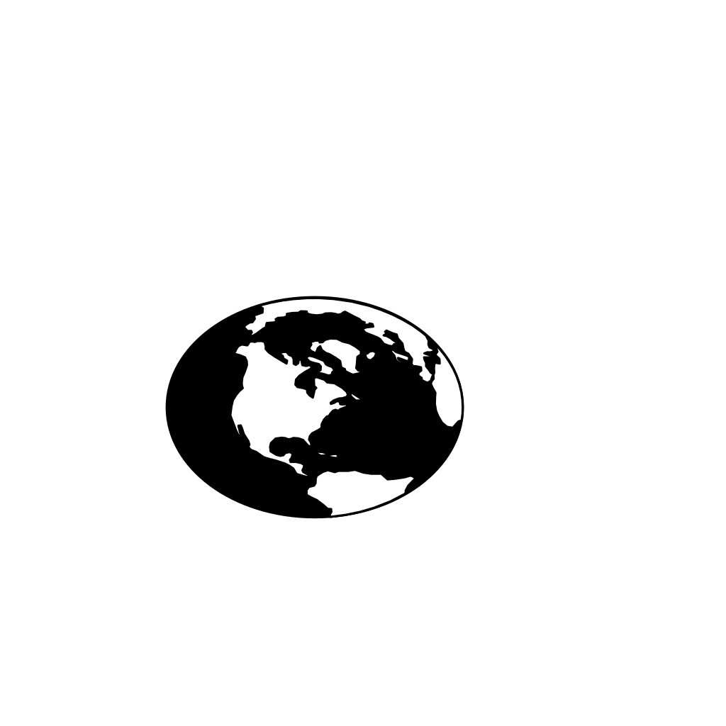 clipart of globe in black and white - photo #28