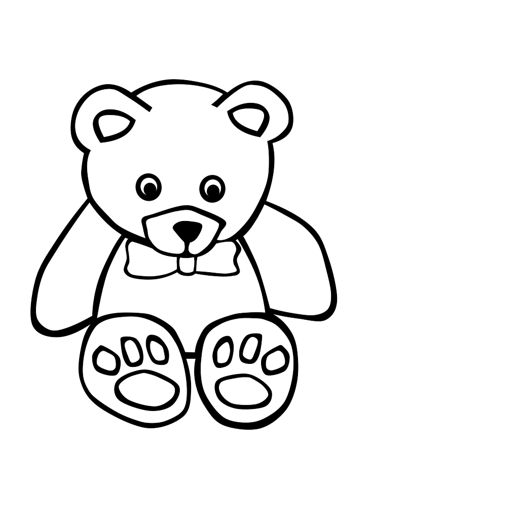 Teddy Bear Outline SVG Clip arts download Download Clip Art, PNG Icon