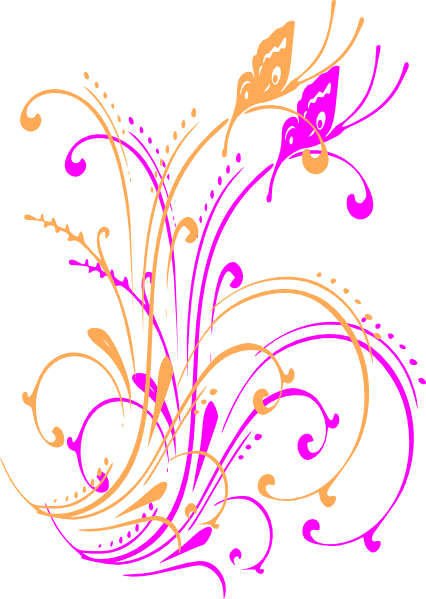 free flower scroll clip art - photo #46