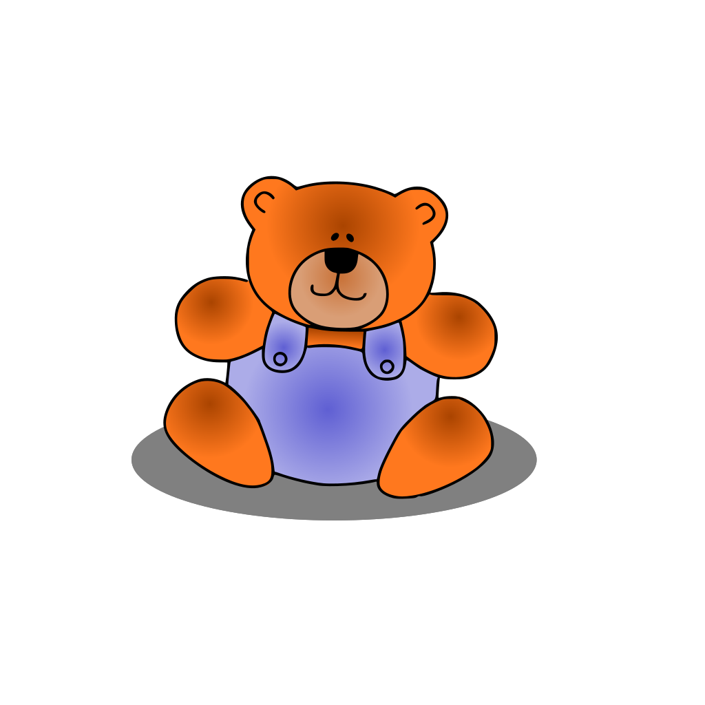 clip art blue teddy bear - photo #37