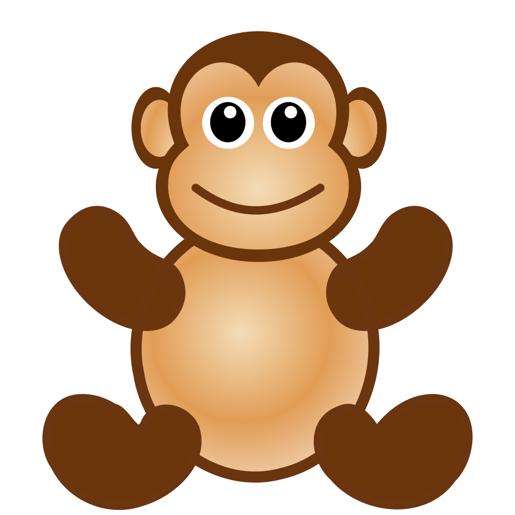 clip art outline monkey - photo #32