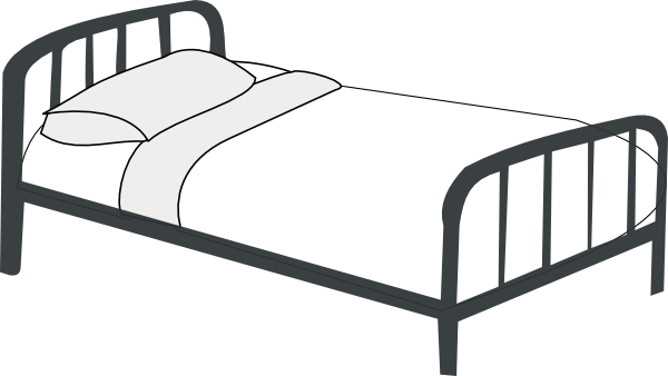 Bed Outline Clip Art Vector