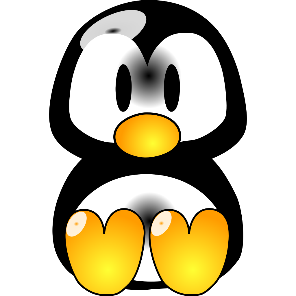 Sitting Baby Penguin PNG, SVG Clip art for Web Download
