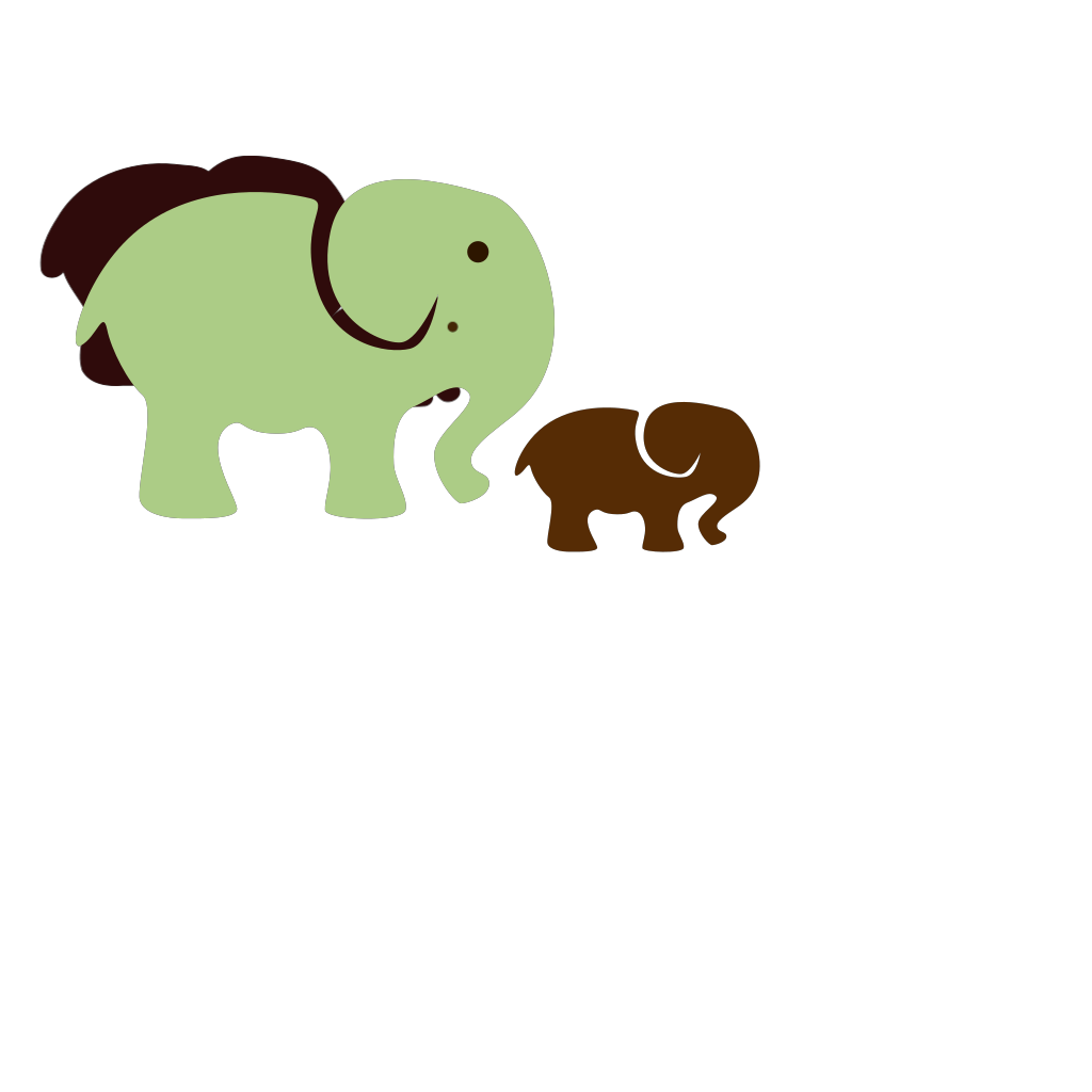 free mom and baby elephant clipart - photo #40