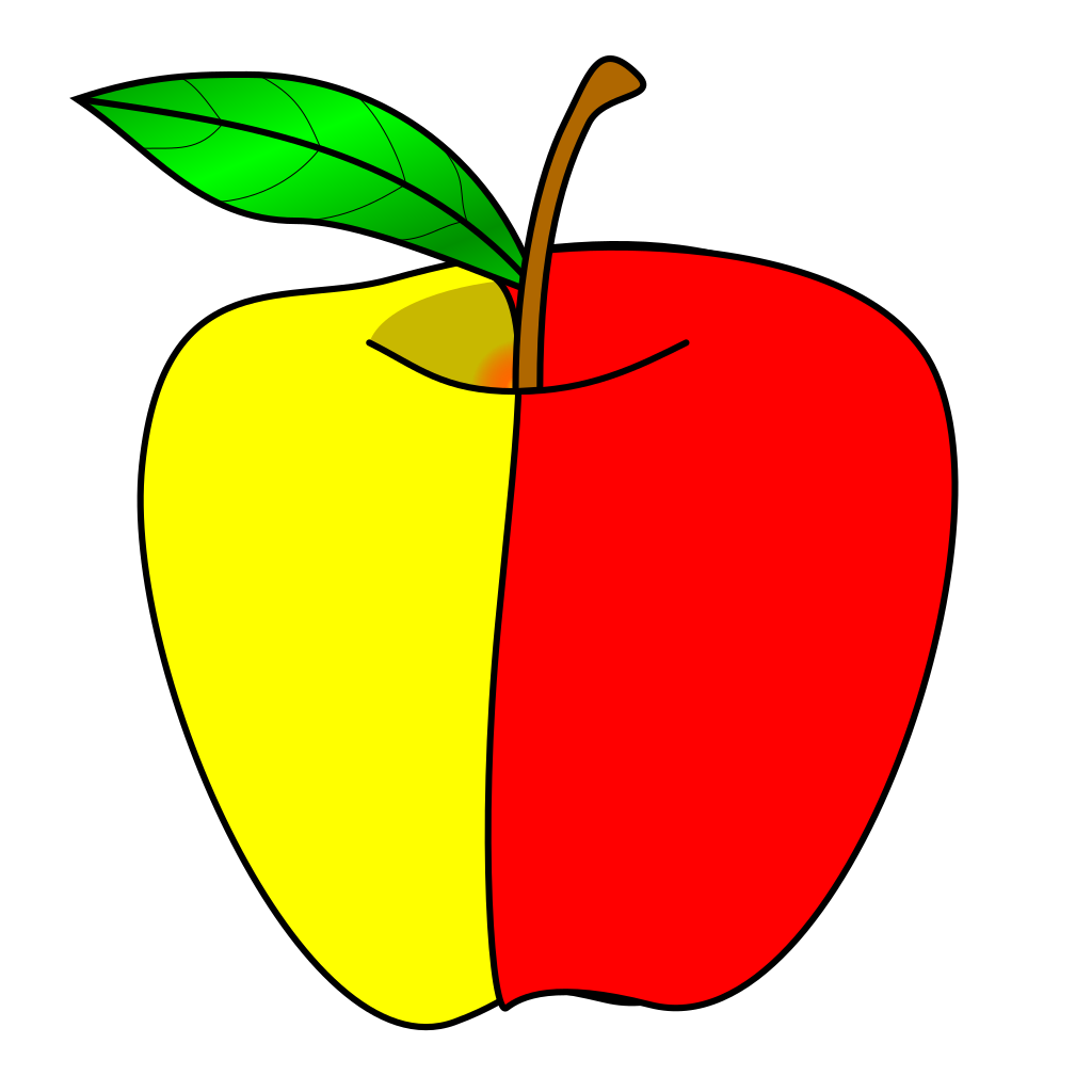 clipart of apple black and white - photo #18