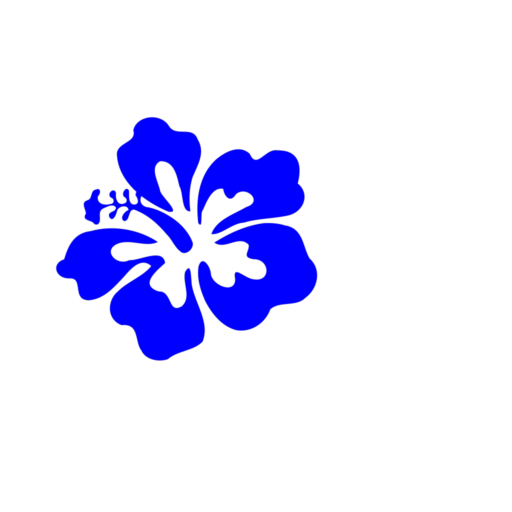 Blue Tropical Flower SVG Clip arts download - Download Clip Art, PNG