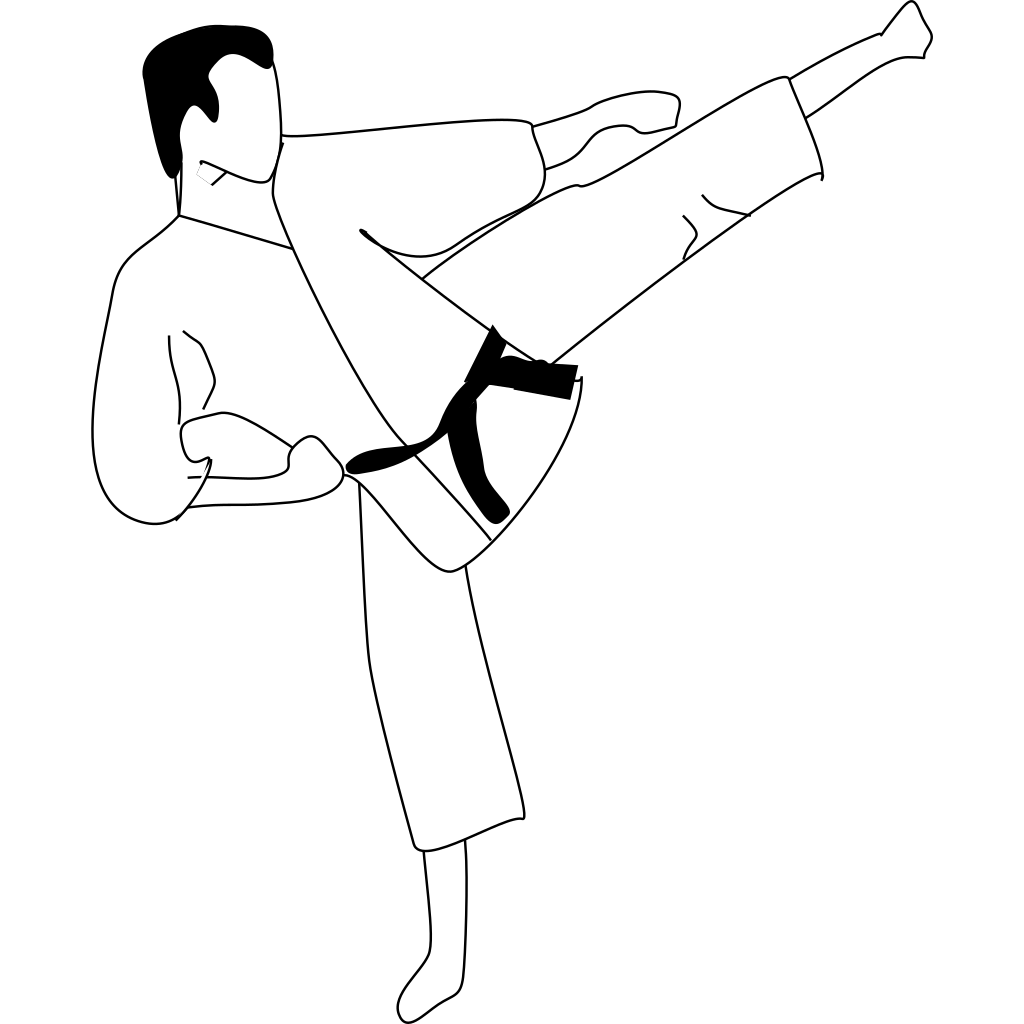 Karate Kick Silhouette Png Svg Clip Art For Web Download Clip Art