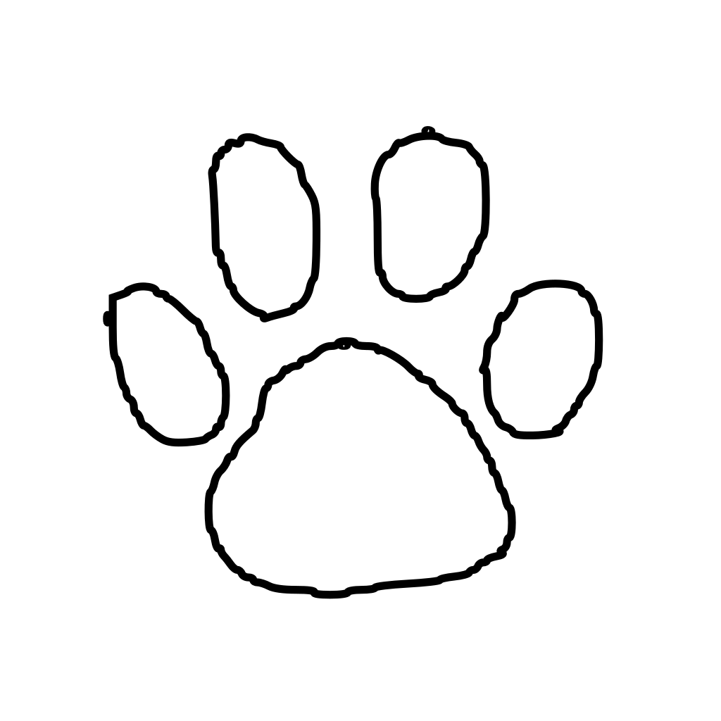 Tiger Paw Print Outline PNG, SVG Clip art for Web Download Clip Art