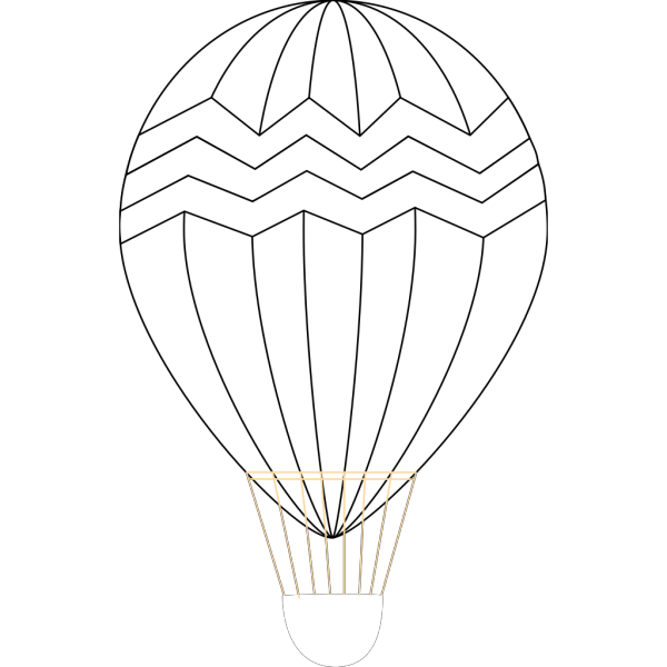 Hot Air Balloon Black And White PNG, SVG Clip art for Web Download