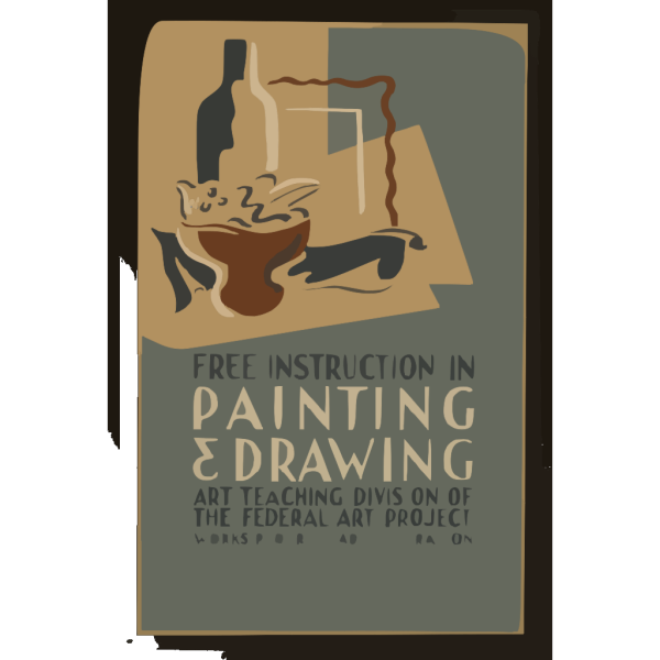 Free Instruction In Painting & Drawing Art Teaching Division Of The Federal Art Project, Works Progress Administration. PNG image