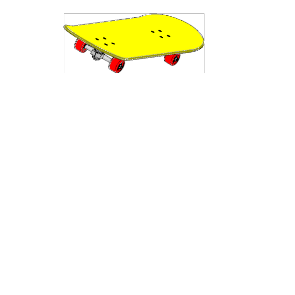 Skateboarding Stickman Clipart PNG image