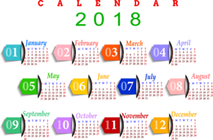 Calendar 2018 PNG Pic PNG image