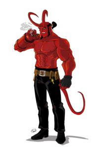 Hellboy Transparent Background PNG image