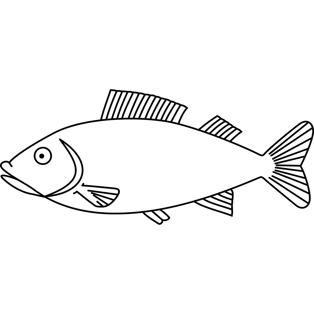 Рыбка рисунок контур