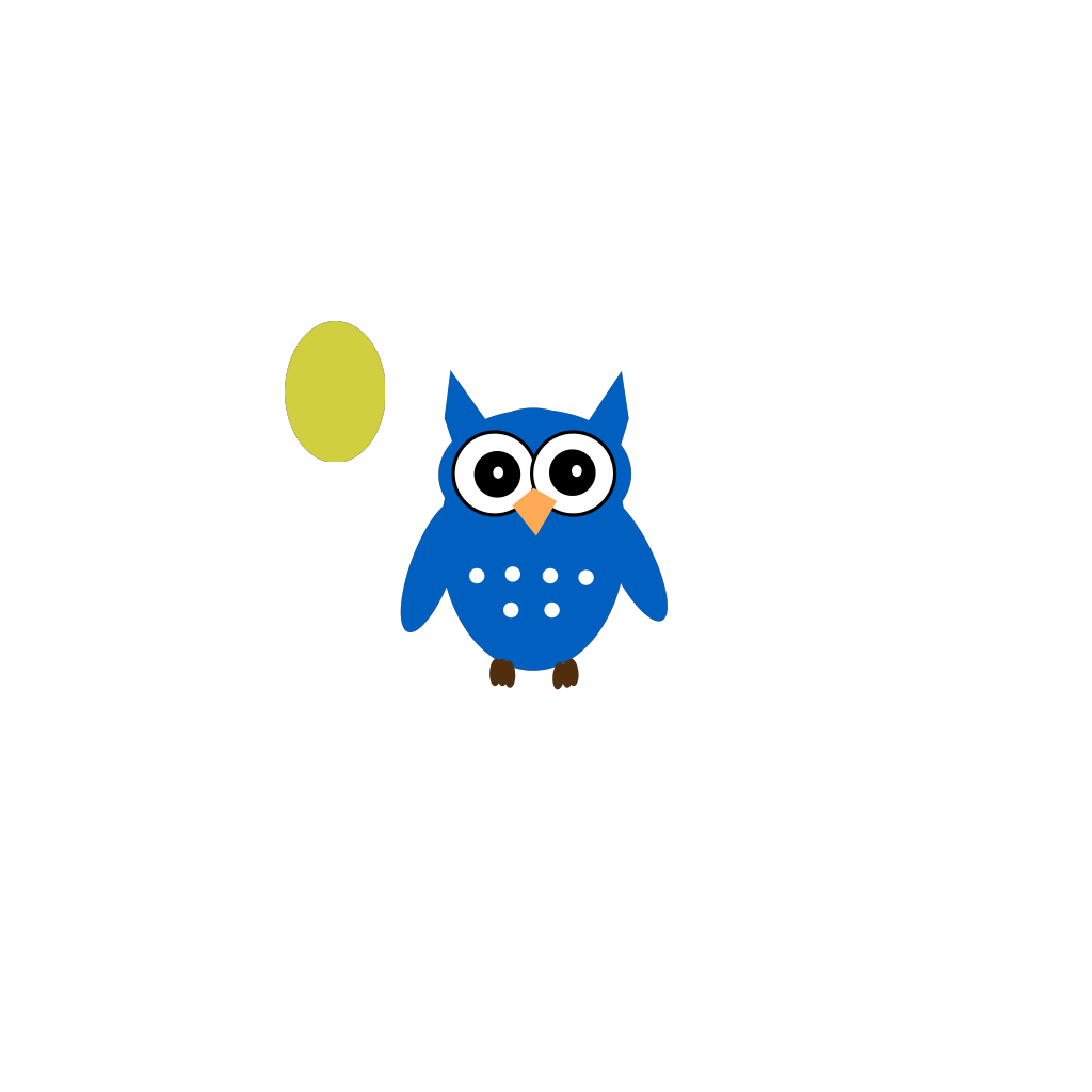 Blue Owl E SVG Clip arts