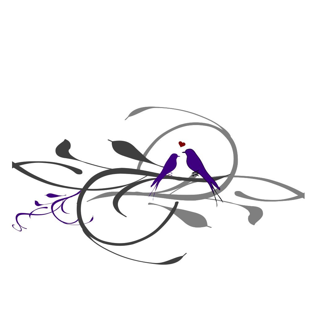Download Love Birds On A Branch PNG, SVG Clip art for Web ...