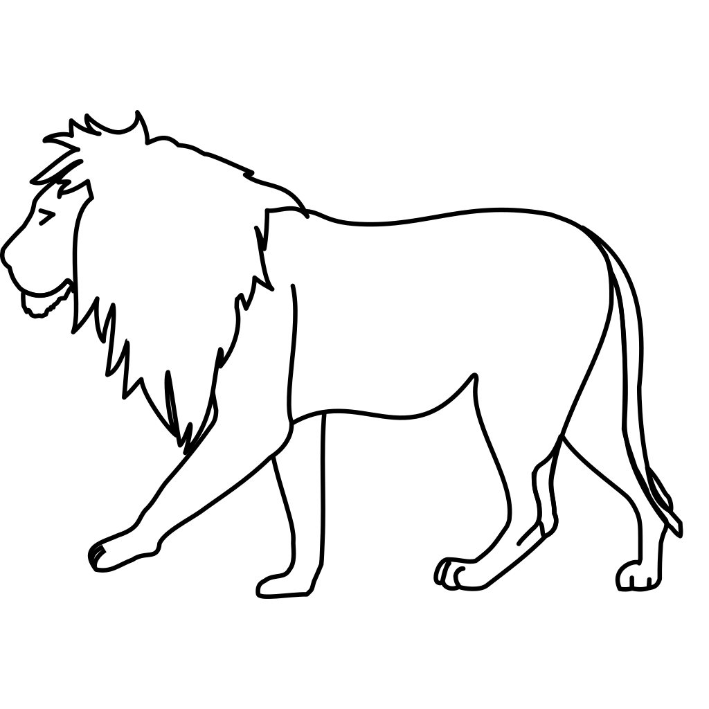 Free Free 121 Lion Outline Svg SVG PNG EPS DXF File