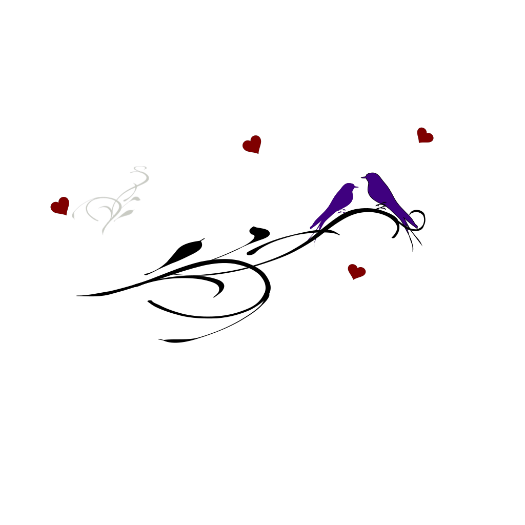 Download Love Birds On A Branch PNG, SVG Clip art for Web - Download Clip Art, PNG Icon Arts