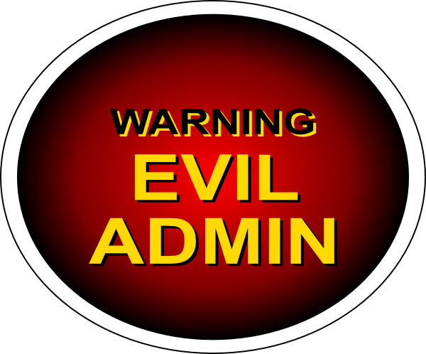 Evil Admin Warning SVG Clip arts