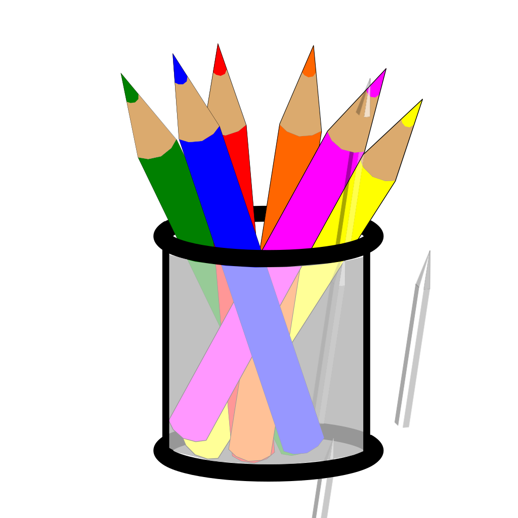 Colored Pencils In Cup PNG, SVG Clip art for Web Download Clip Art
