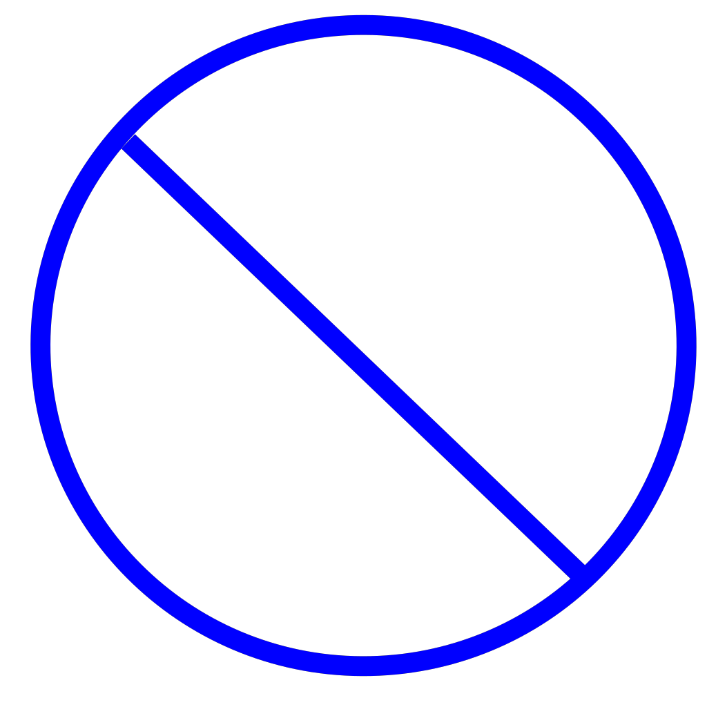 Что означает перечеркнутый синий круг