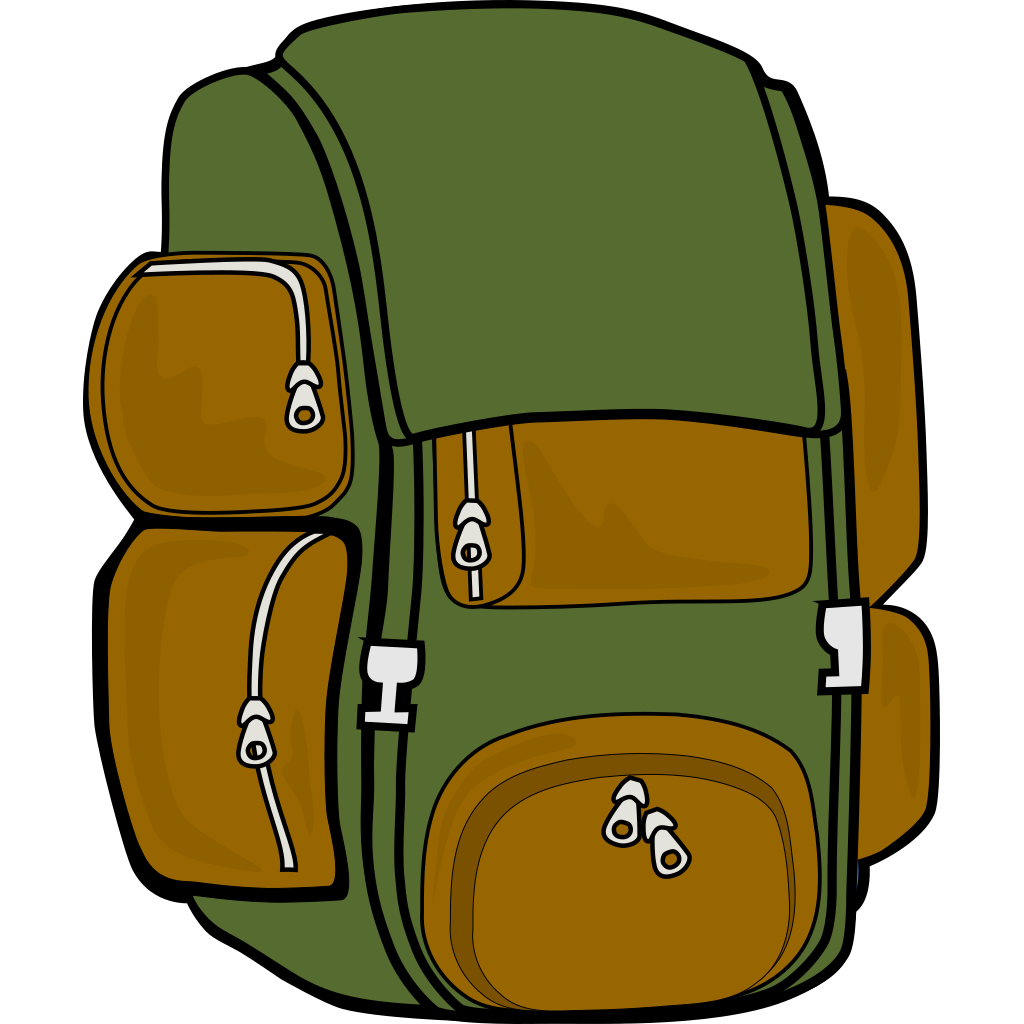 Backpack Green Brown PNG, SVG Clip art for  Download Clip Art, PNG