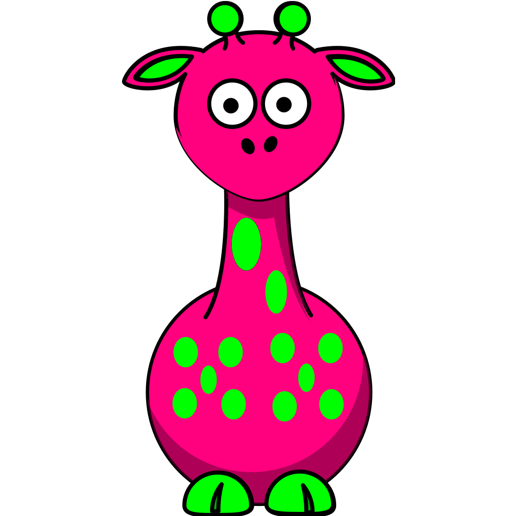 Download Pink Giraffe With 12 Dots PNG, SVG Clip art for Web ...