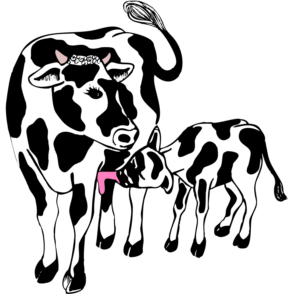 Cow And Calf PNG, SVG Clip art for Web Download Clip Art, PNG Icon Arts