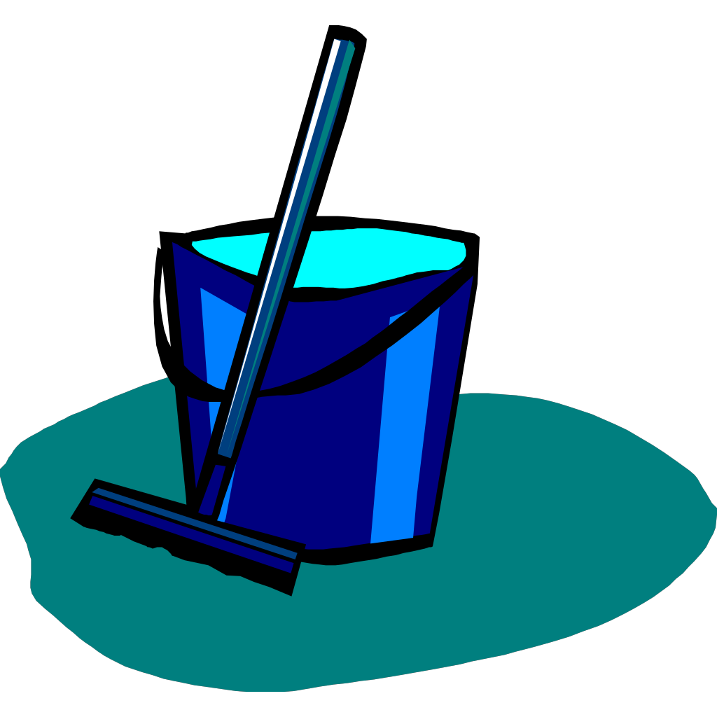Mop And Bucket Blue PNG, SVG Clip art for  Download Clip Art, PNG