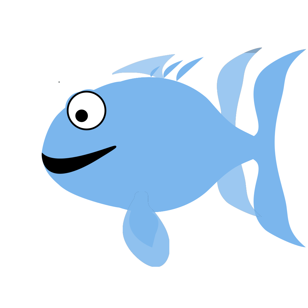 Download Light Blue Happy Fish PNG, SVG Clip art for Web - Download ...