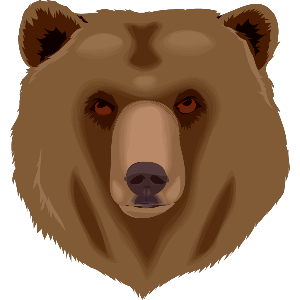 Tired Brown Bear Head PNG, SVG Clip art for Web - Download Clip Art