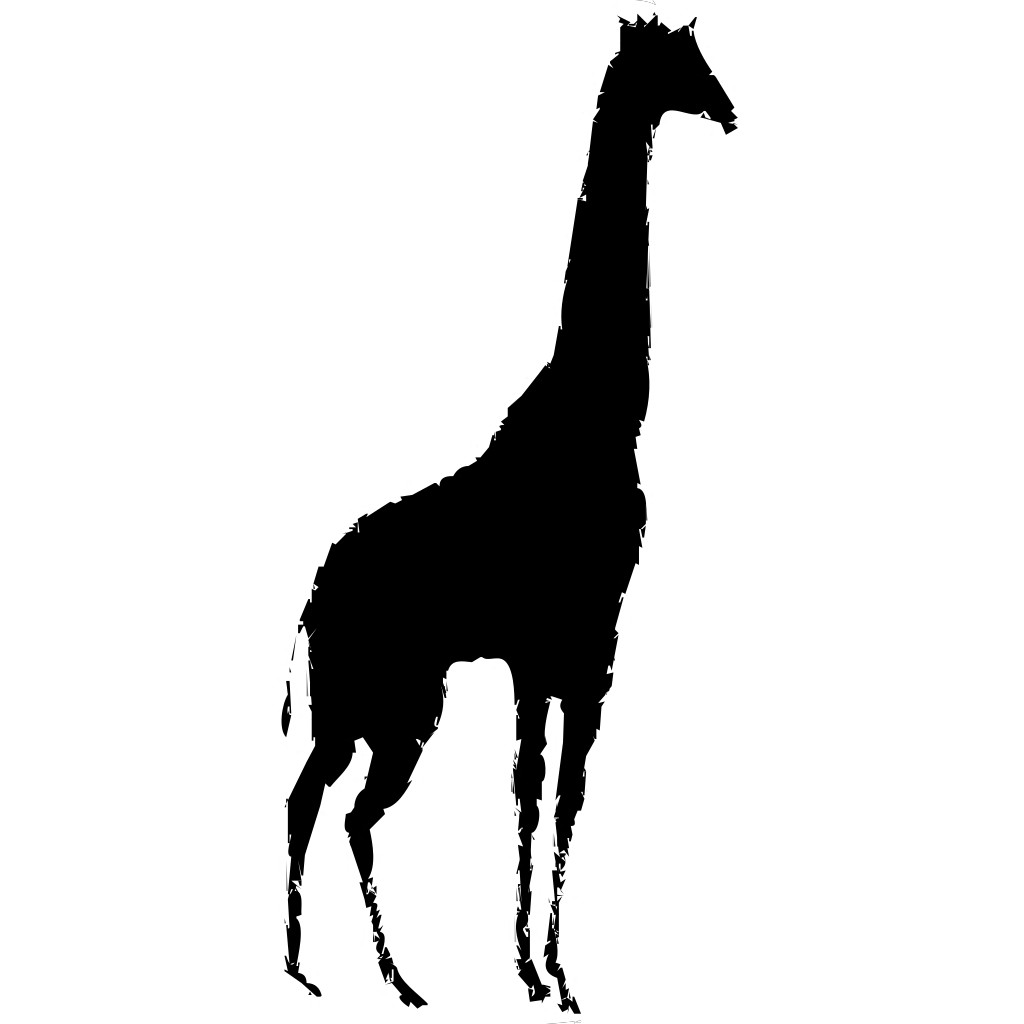 Download Brown Giraffe Silhouette On Ice PNG, SVG Clip art for Web ...