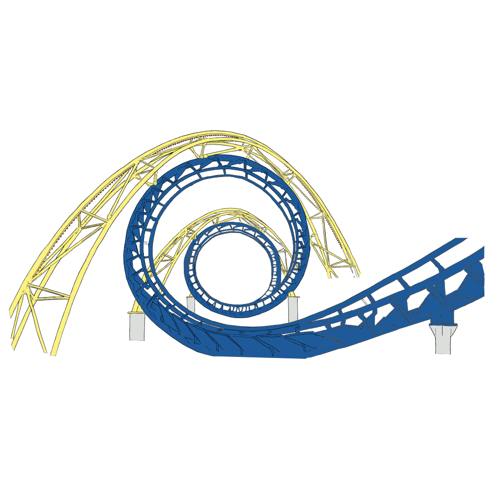 Roller Coaster Tracks SVG Clip arts download - Download Clip Art, PNG