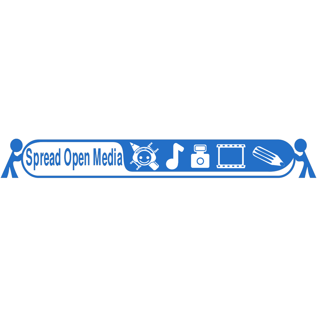 Spreading Open Media X With Text SVG Clip arts