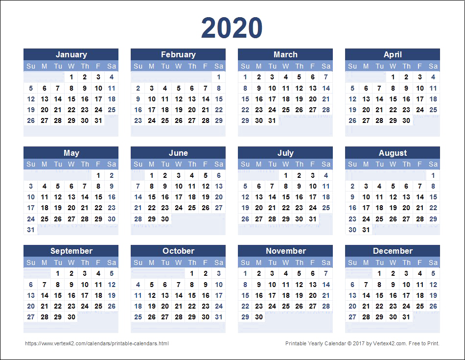2020 Calendar PNG File SVG Clip arts