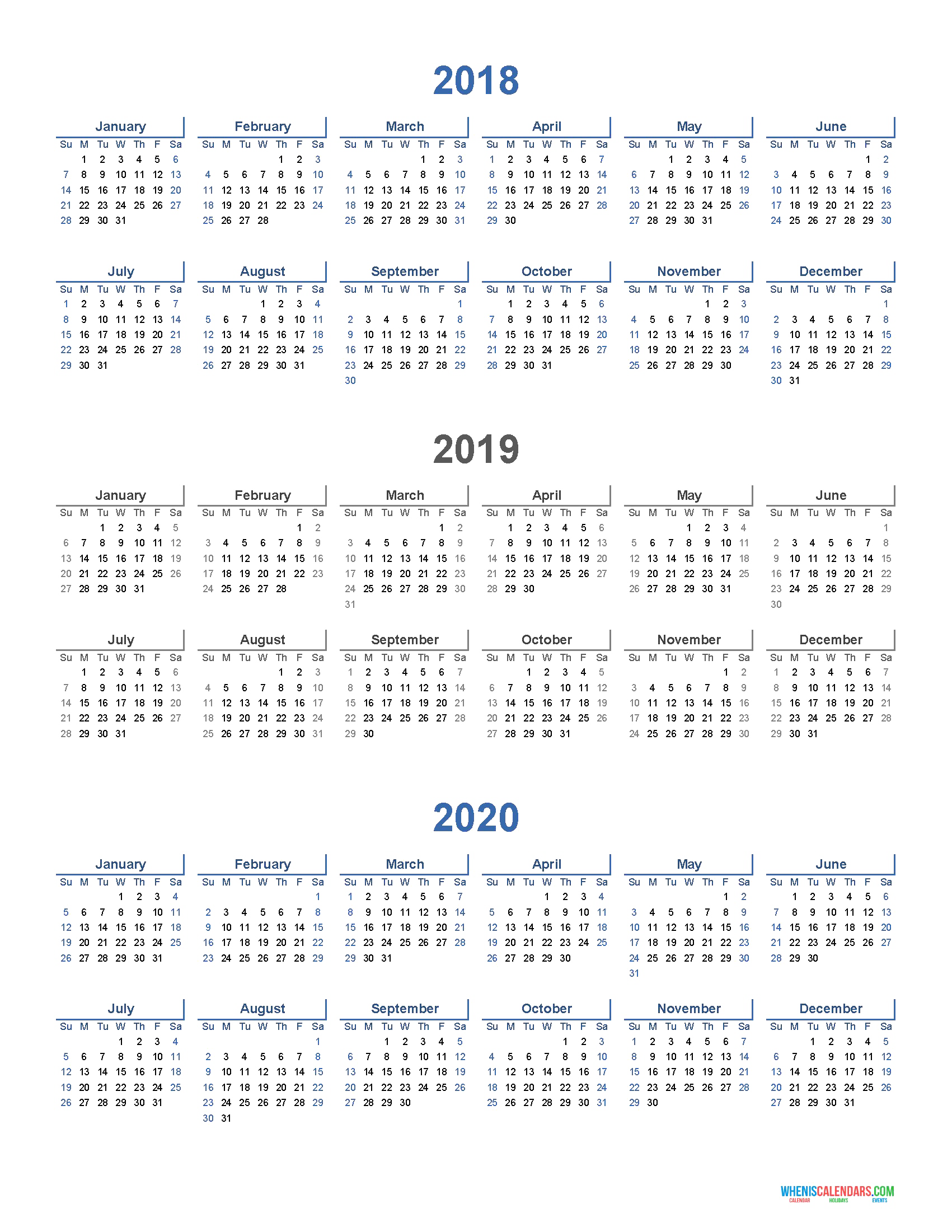 2020 Calendar PNG Transparent Picture SVG Clip arts