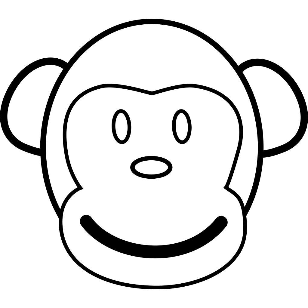 Cartoon Monkey Face PNG, SVG Clip art for Web Download