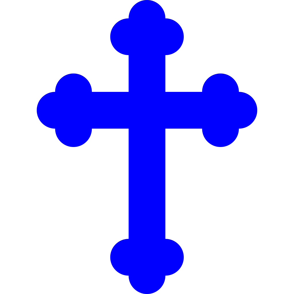 Blue Cross SVG vector. 
