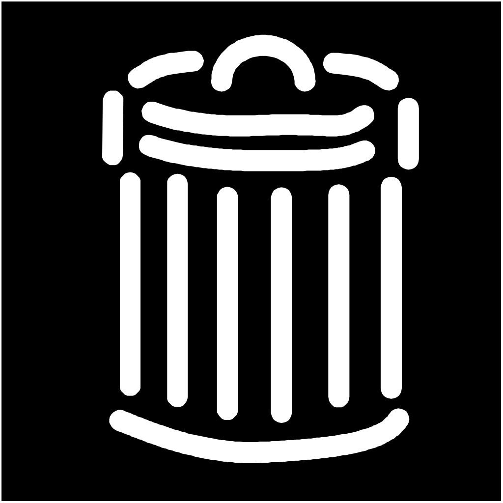 Black And White Trash Can PNG, SVG Clip art for Web - Download Clip Art