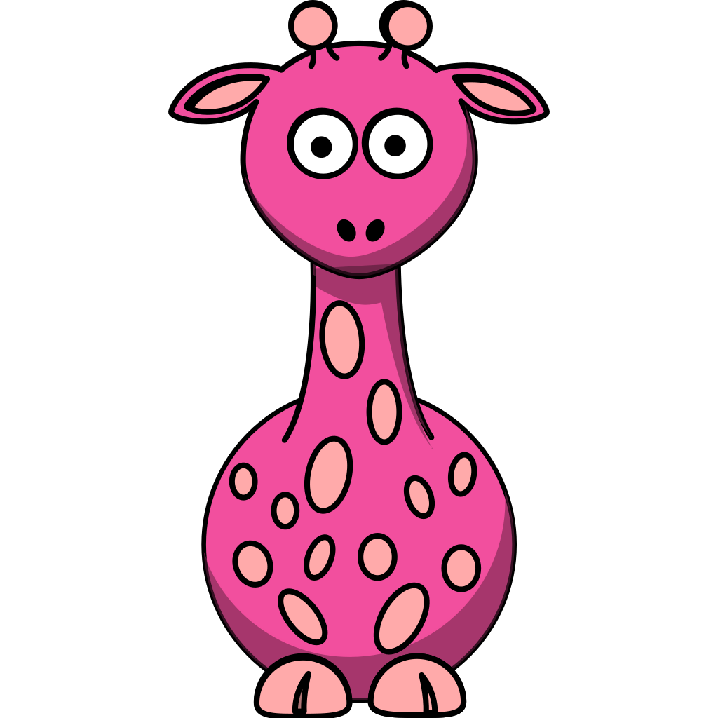 Download Pink Giraffe With A Few More Than 12 Dots PNG, SVG Clip ...
