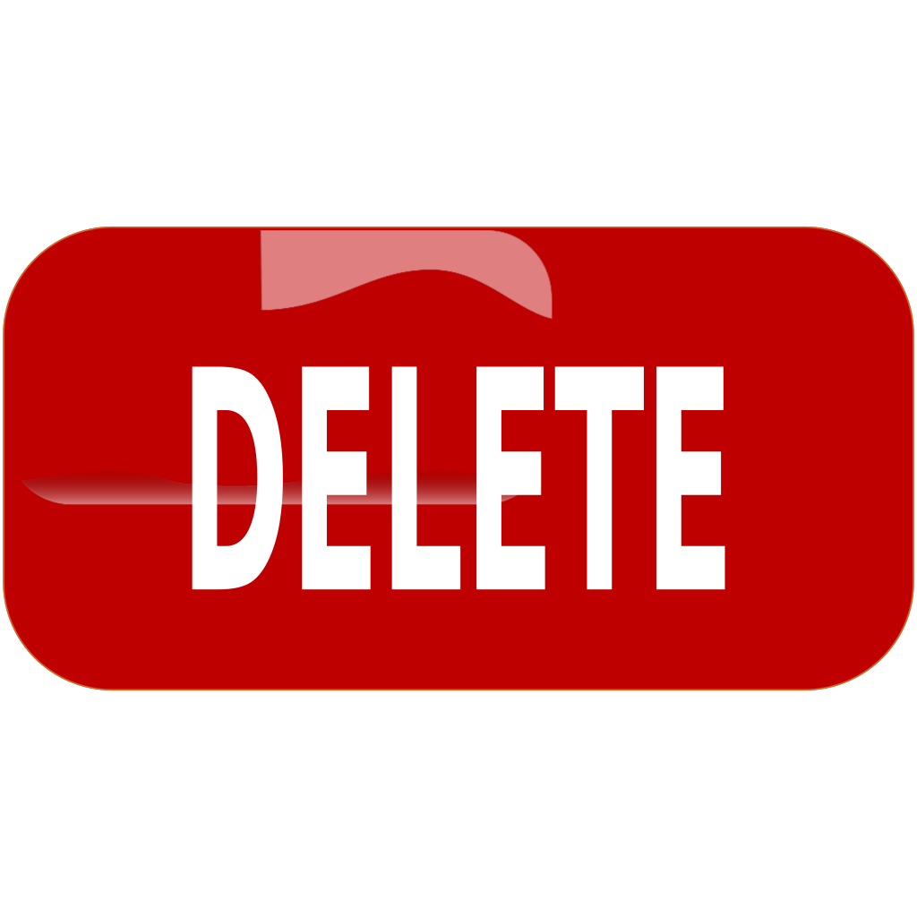 Red Delete Rectangle Button PNG SVG Clip Art For Web Download Clip 