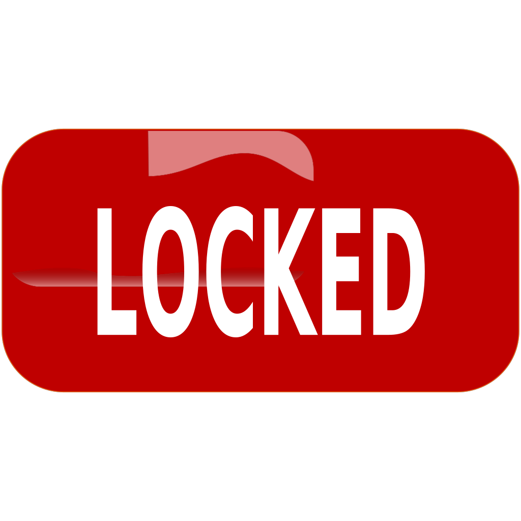 Download Red Locked Rectangle Button PNG, SVG Clip art for Web ...