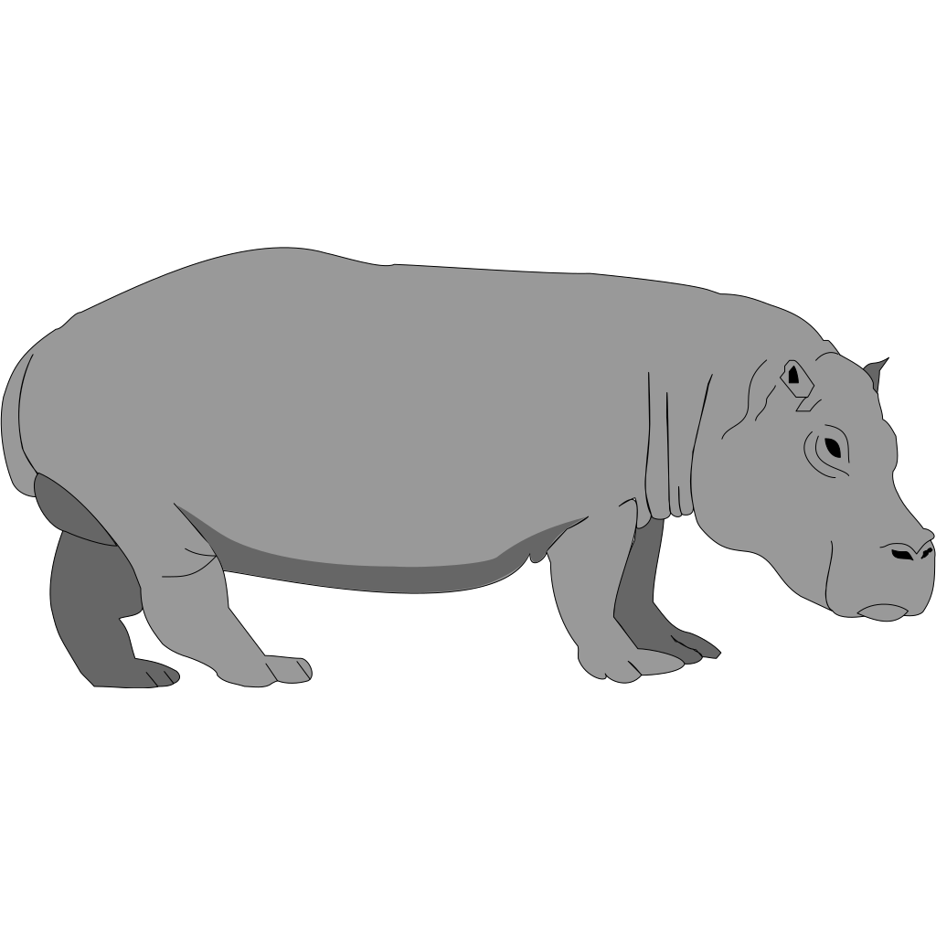 Download Gray Hippo SVG Clip arts download - Download Clip Art, PNG ...