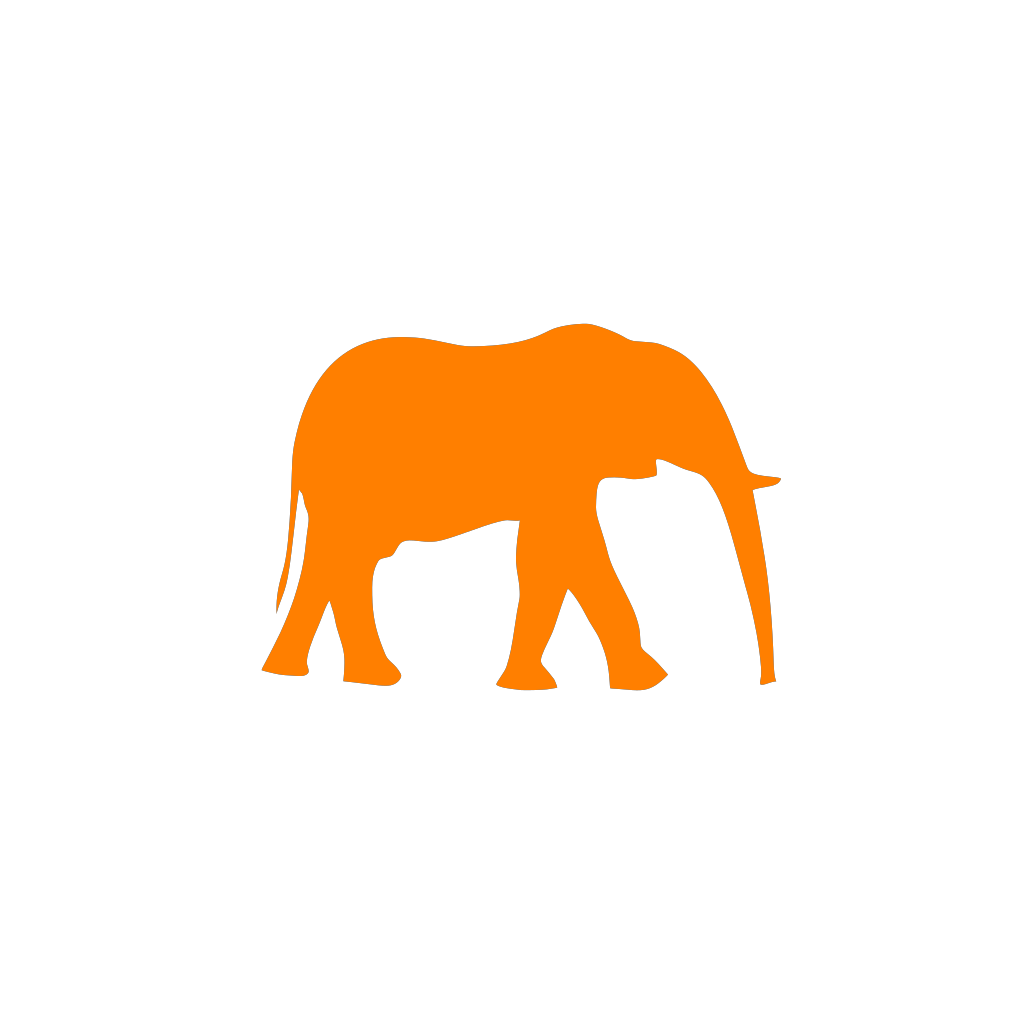 Elephant Orange PNG, SVG Clip art for  Download Clip Art, PNG Icon