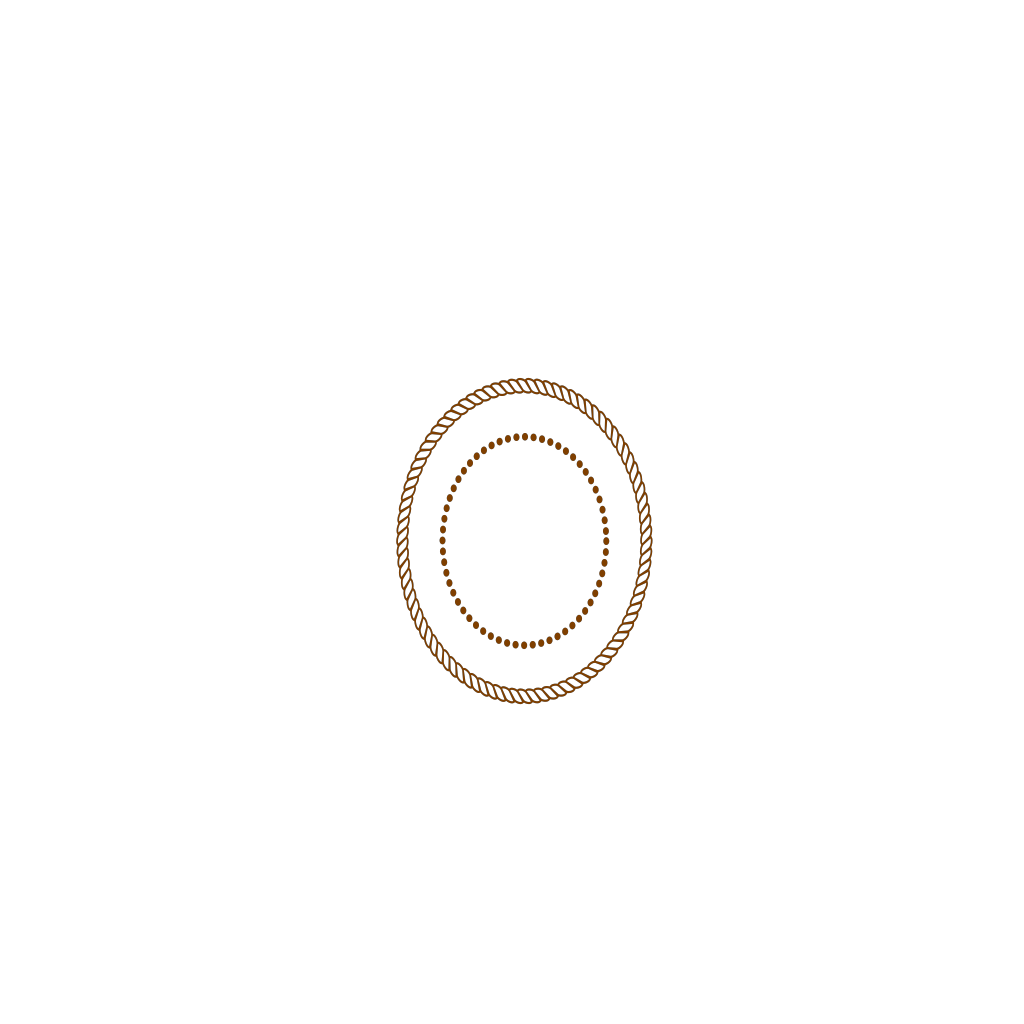 Oval Rope Border Brown PNG, SVG Clip art for  Download Clip Art