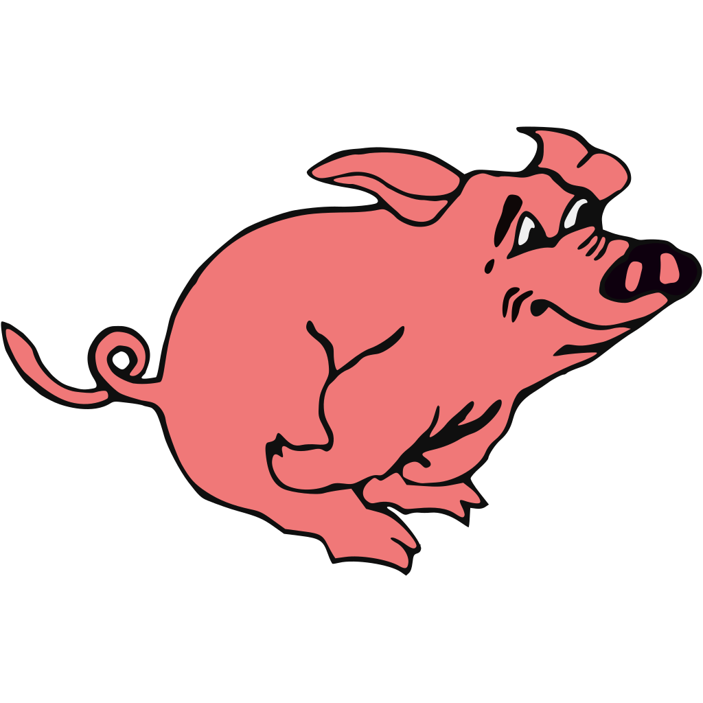 Download Outline Running Pig PNG, SVG Clip art for Web - Download ...