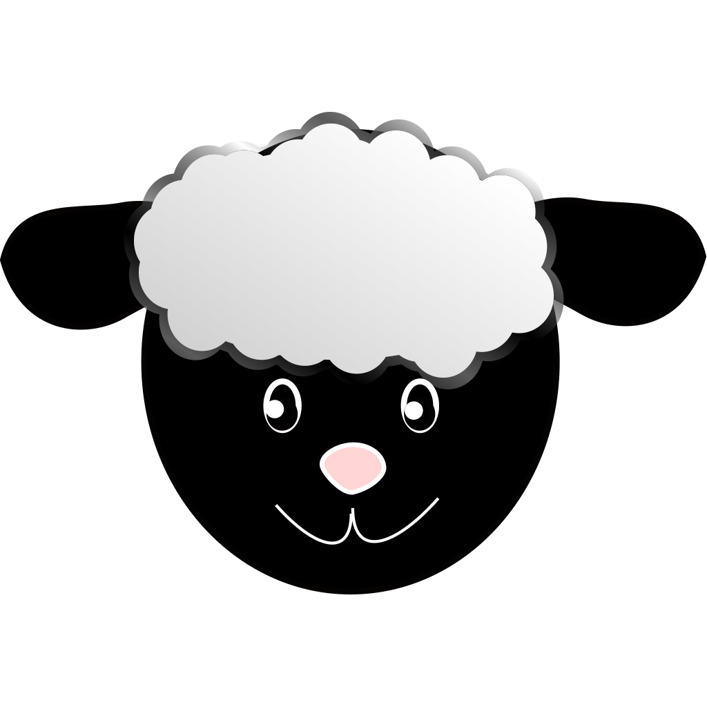Black Happy Sheep PNG, SVG Clip art for Web - Download Clip Art, PNG