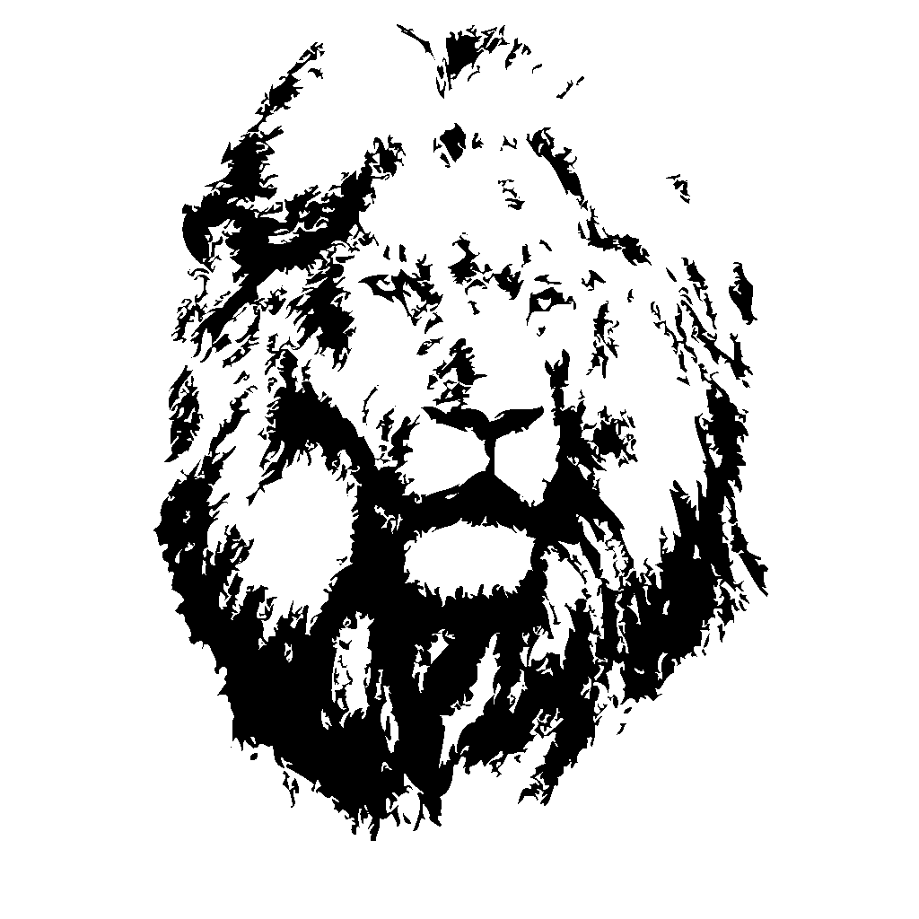 Черный лев рисунок