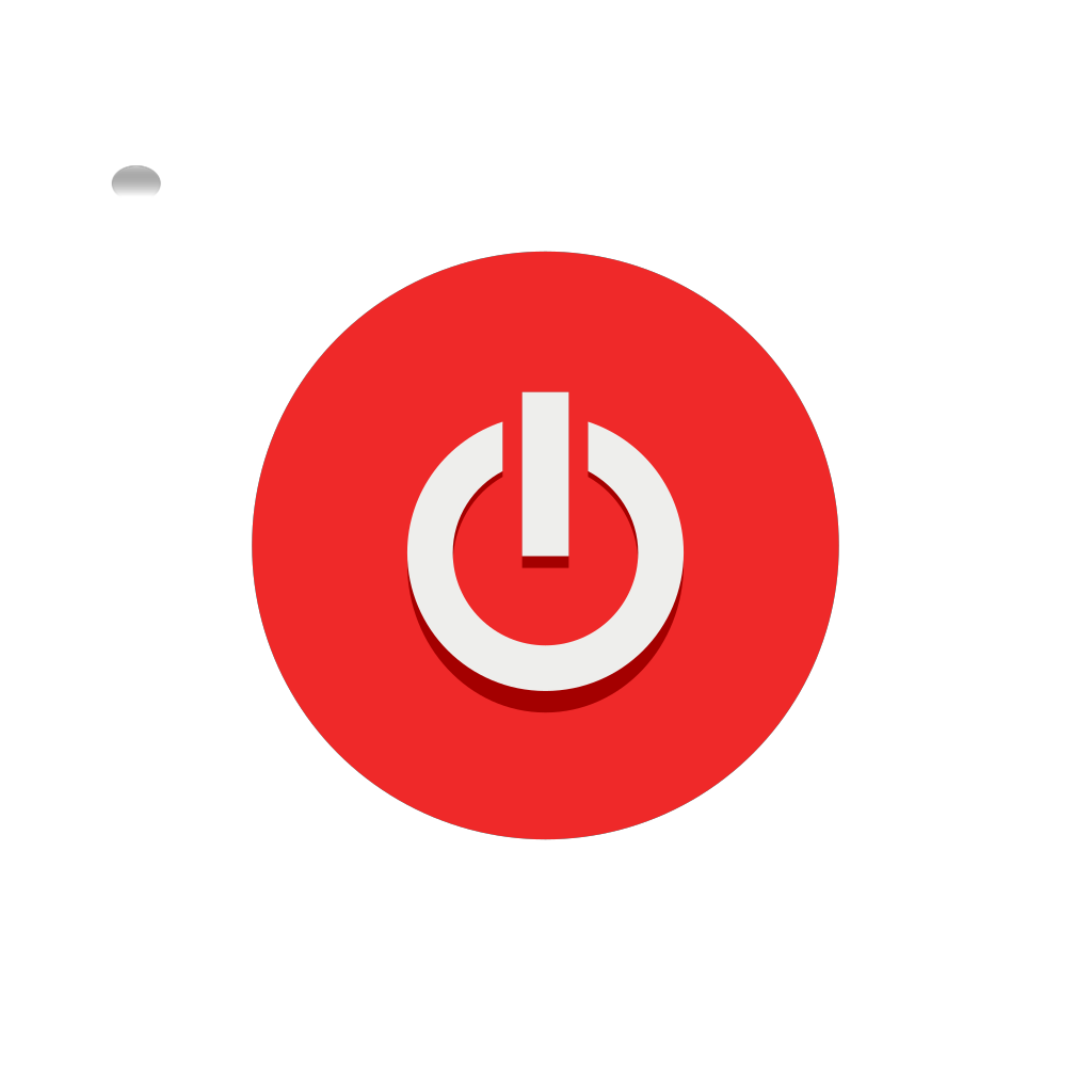 Red power button icon