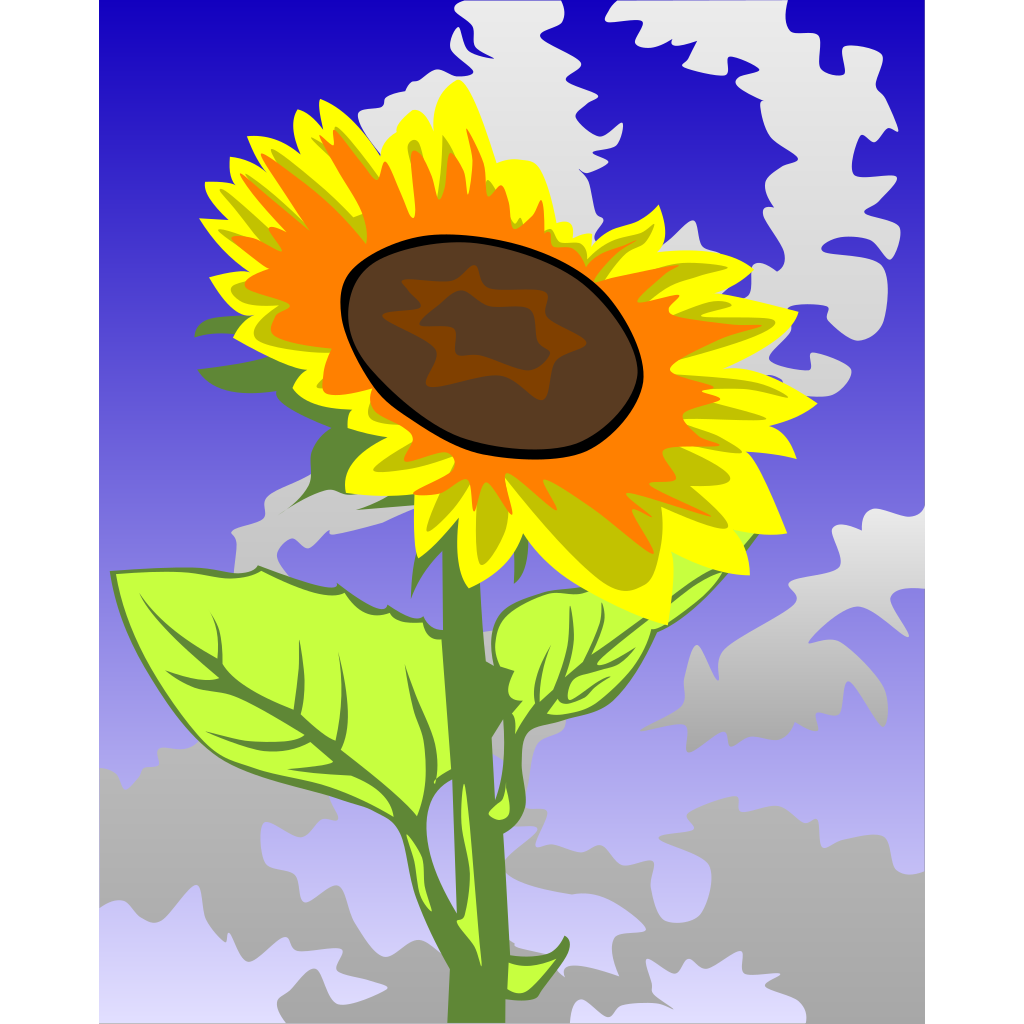 Download Sunflower Against Blue Sky PNG, SVG Clip art for Web ...